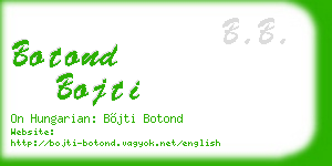 botond bojti business card